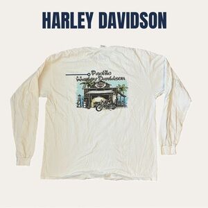 y2k vintage harley davidson pacific graphic long sleeve tee